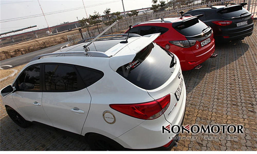 For Hyundai IX35 2010 - 2017 Hatchback Spoiler ABS Carbon Fiber Color Car Tail Wing Decoration Rear Roof Lip Spoiler