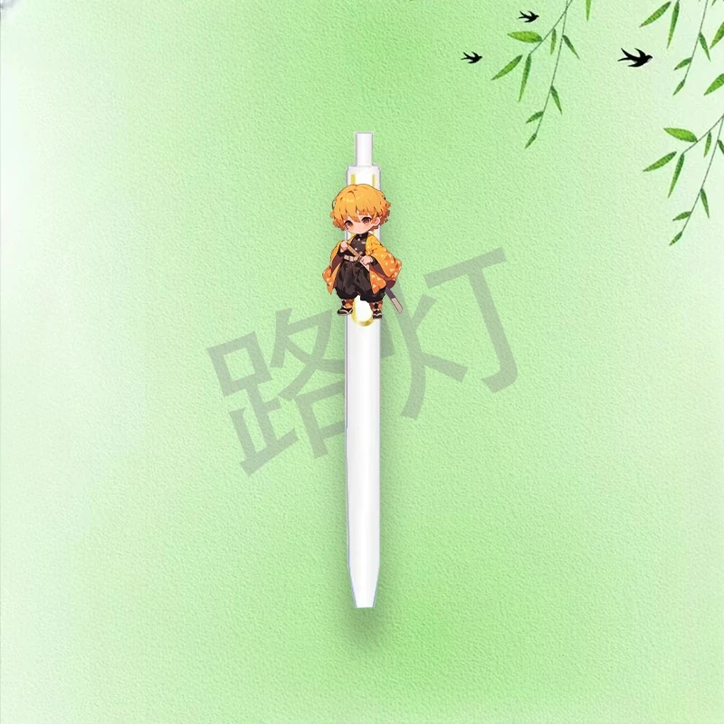 Demon Slayer: Blade Cartoon Neutral Pen for Student Questions Practice Special 0.5mm Black High-Precision Press Snap Pen