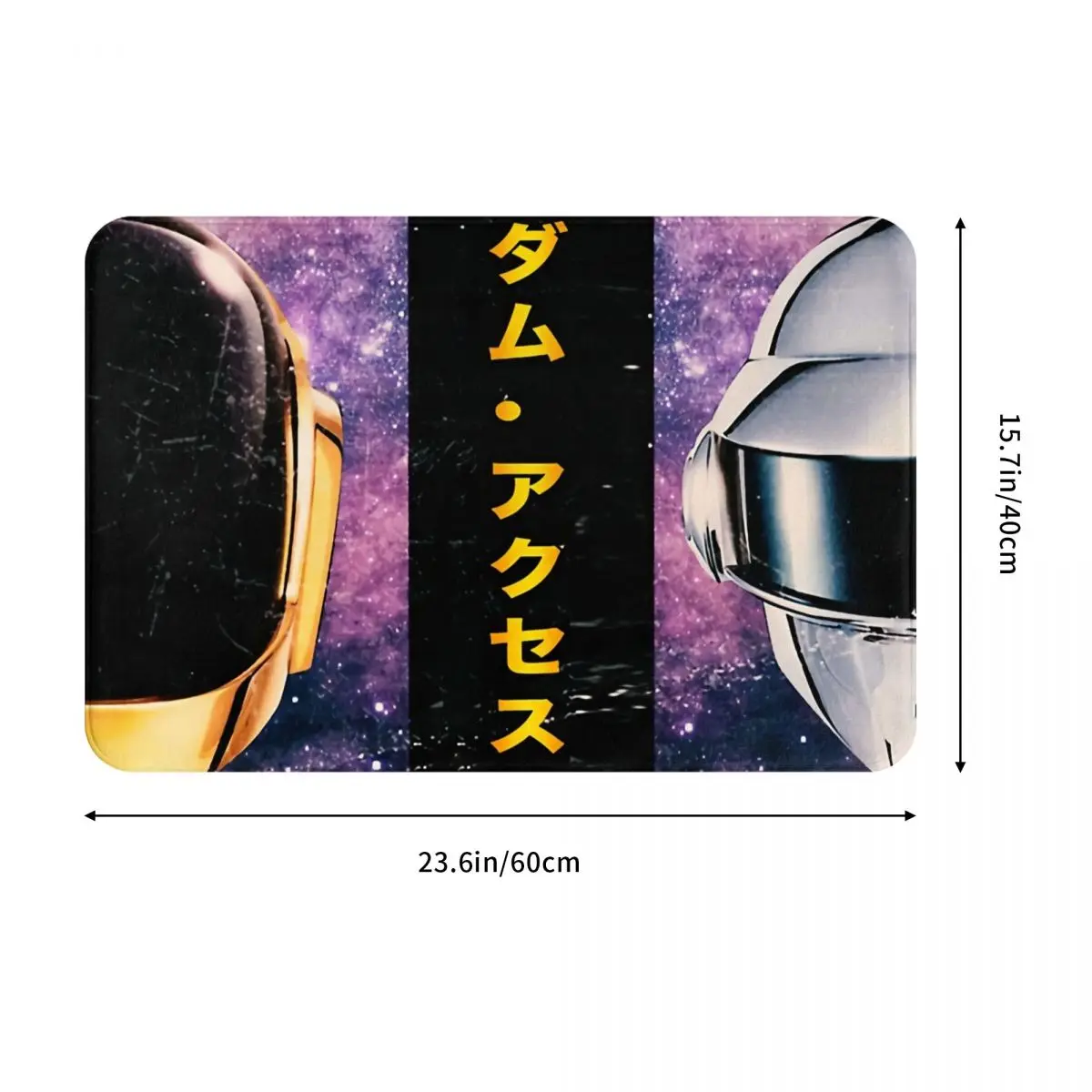 Daft Punk Helmet Bathroom Mat Traditional Japanese Style Doormat Flannel Carpet Balcony Rug Home Decor