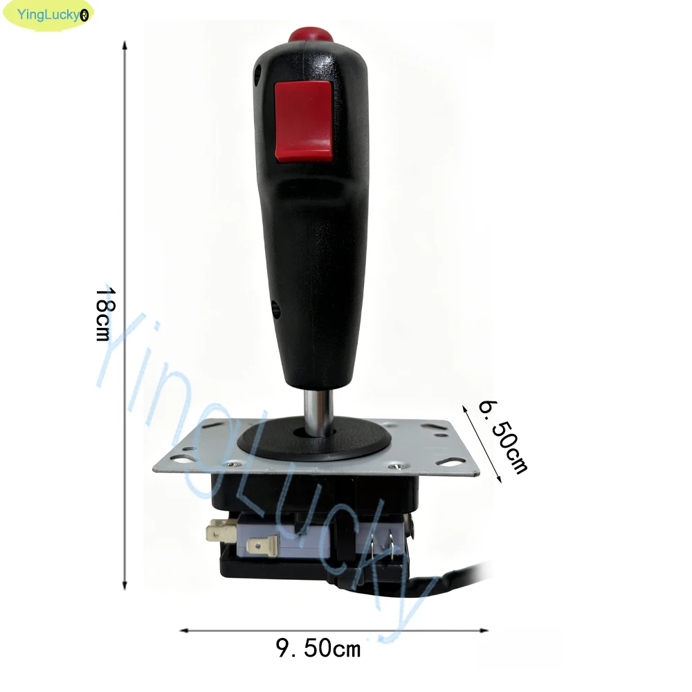 Flight Stick Arcade Joystick With Vibration Trigger Joystick And Red Top Fire Button 5 Pin 8 Way Direction Control Wshaft Arcade