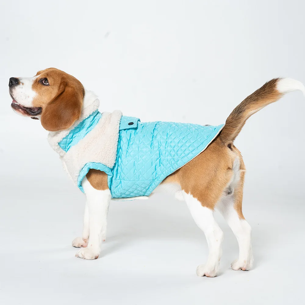 

New dog pet clothes turtleneck velvet outdoor dog autumn and winter pet cotton-padded clothes
