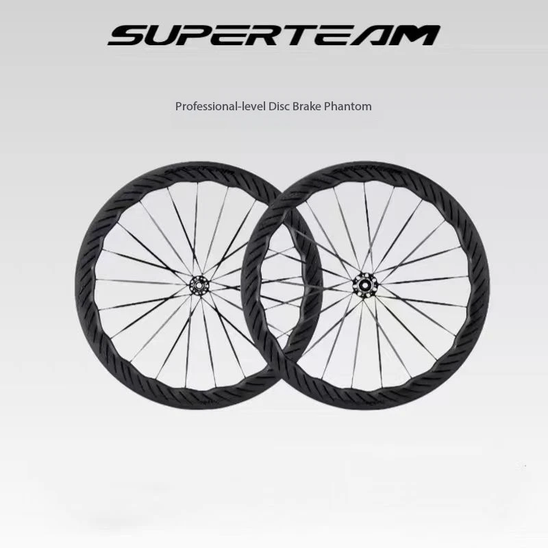 

SUPERTEAM's new Phantom Light 52T planetary ratchet ultra-lightweight carbon fiber spokes 700C wheel set with vacuum technology