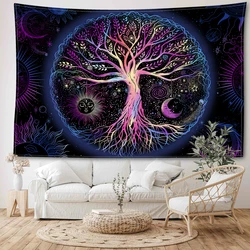 Abstract Galaxy Life Tree Tapestry Wall Hanging Minimalist Art Hippie Tapiz Witchcraft Mysterious Dormitory Bedroom Home Decor