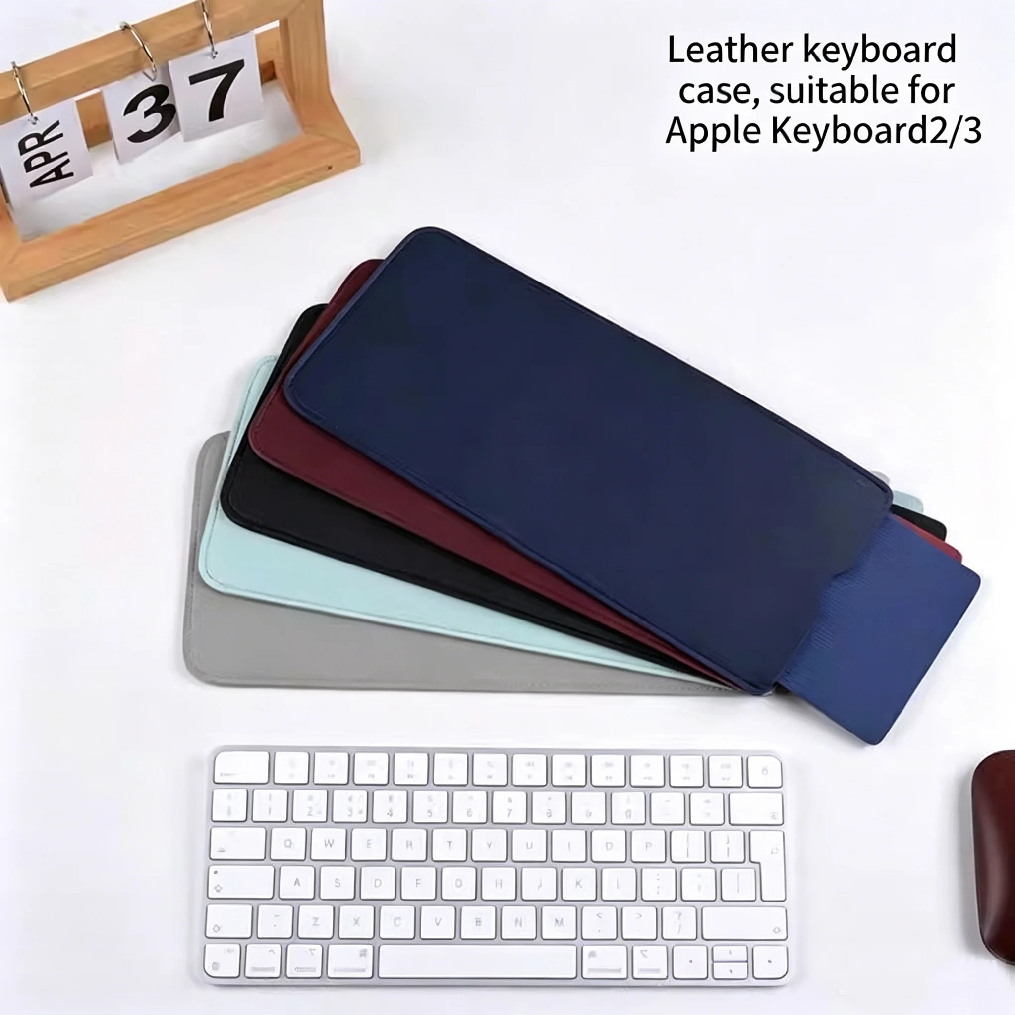 Apple Keyboard Generation 2 Wireless Bluetooth Leather Protective Cover PU Skin Inner Case Non-Magnetic Accessory