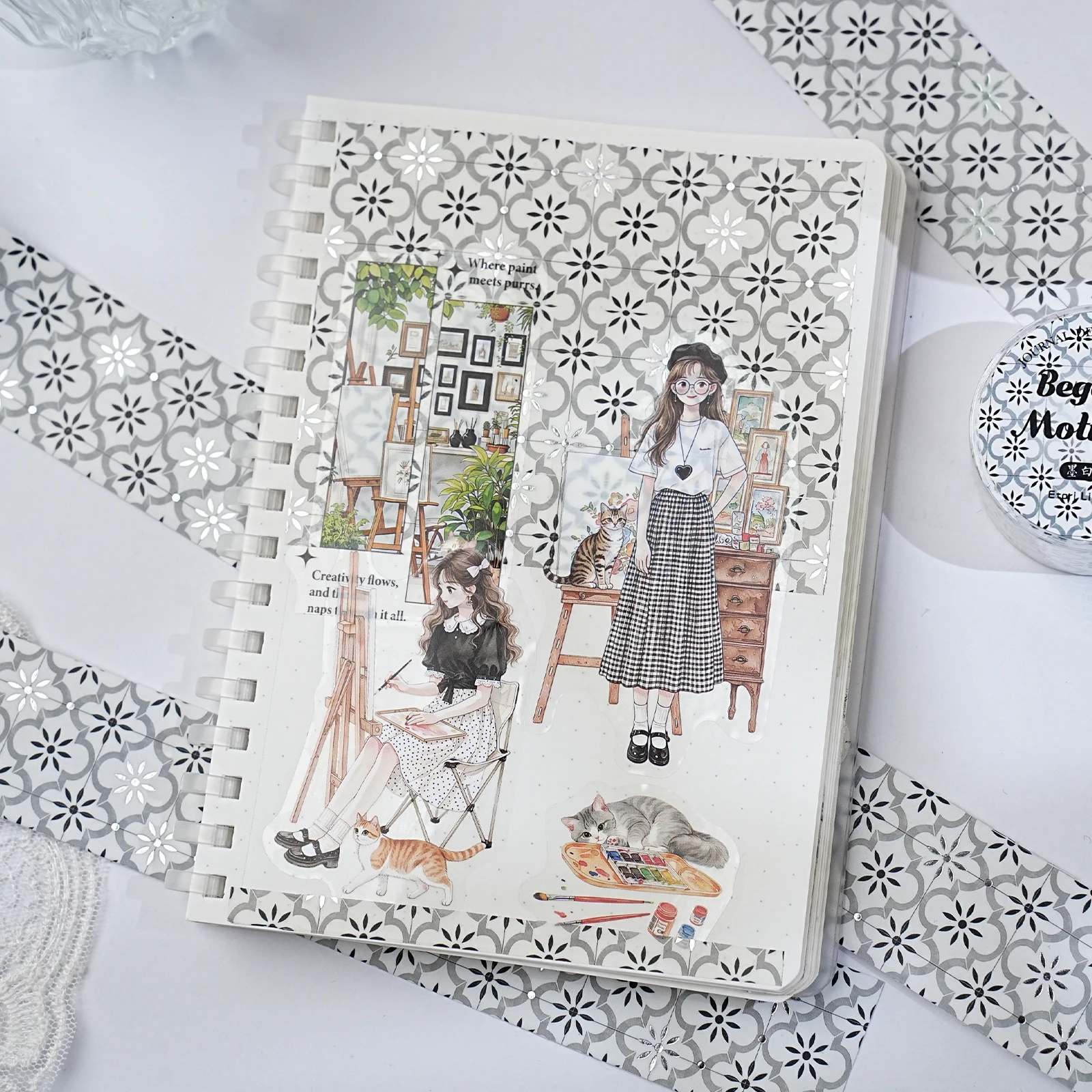 Cinta adhesiva decorativa Etori Life de 30 mm x 2 m, con diseño de macarons, estampado floral y geométrico multicolor, ideal para decorar cajas de regalo, cuadernos, la parte trasera de portátiles, botellas de agua, guitarras, estuches para lápices, postales y sobres, cascos y bicicletas, materiales para álbumes de recortes, bolsas de regalo para estudiantes, artículos de decoración para la oficina, elementos de estética artística, cinta de estilo minimalista, adhesivos para bicicletas.