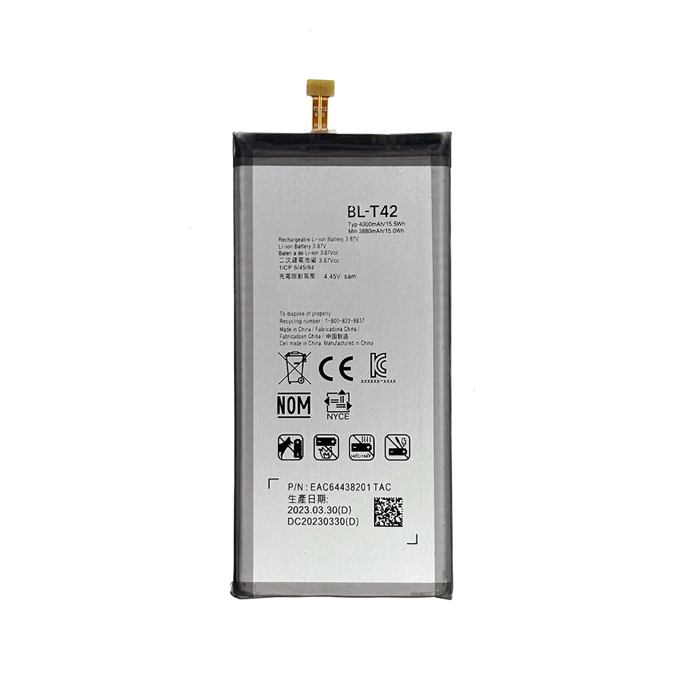 Original BL T42 Replacement Battery For LG V50 ThinQ 5G LM-V500 V500N V500EM V500XM BL-T42 Large Capacity Batteries+Free Tools