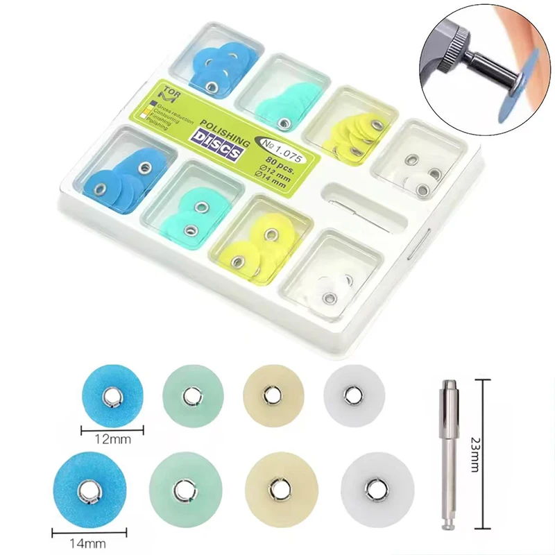

80 шт./упак. Стоматологические гибкие полировочные диски для финишной обработки композитов, керамики и стеклоиономерных реставраций. Инструменты для стоматологов.