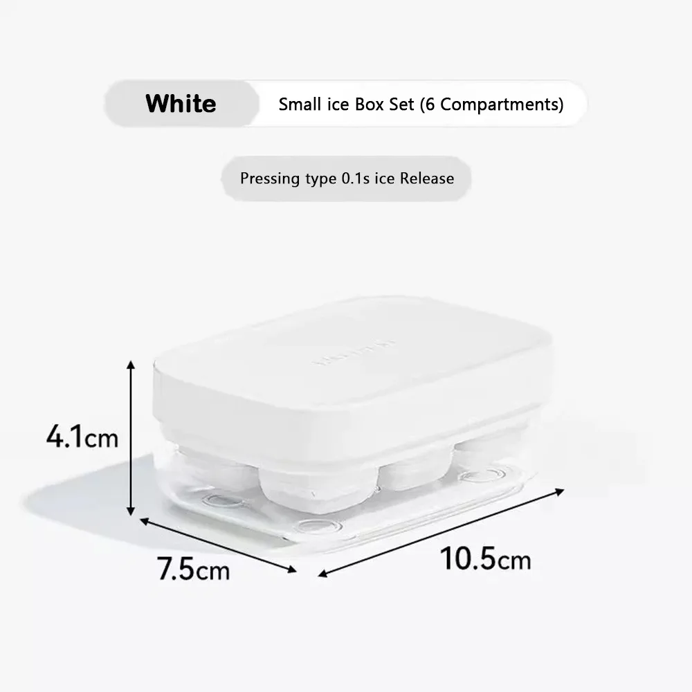 

Practical 6Grid Ice Tray Mold Food Grade Silicone Easy Release Press Ice Cube Press Type Ice Cube Tray