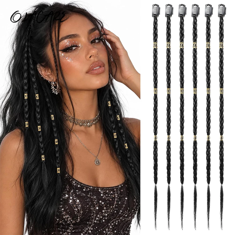6PCS Clip in Braid Hair Extensions 14