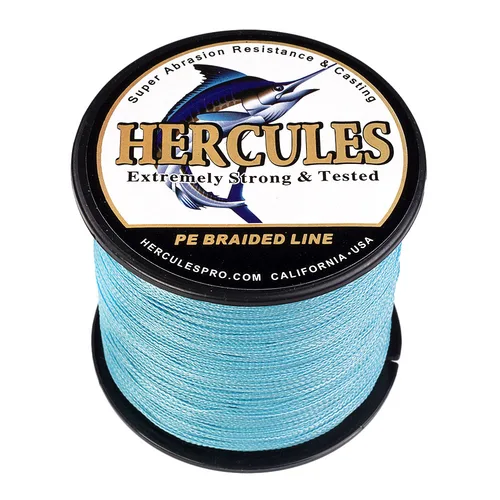 Imagen 2 del producto 100M /300M /500M/1000M/1500M /2000M hilo de pescar súper fuerte azul PE 8 trenzado hilo multifilamento 10-300BLSea cable carpa