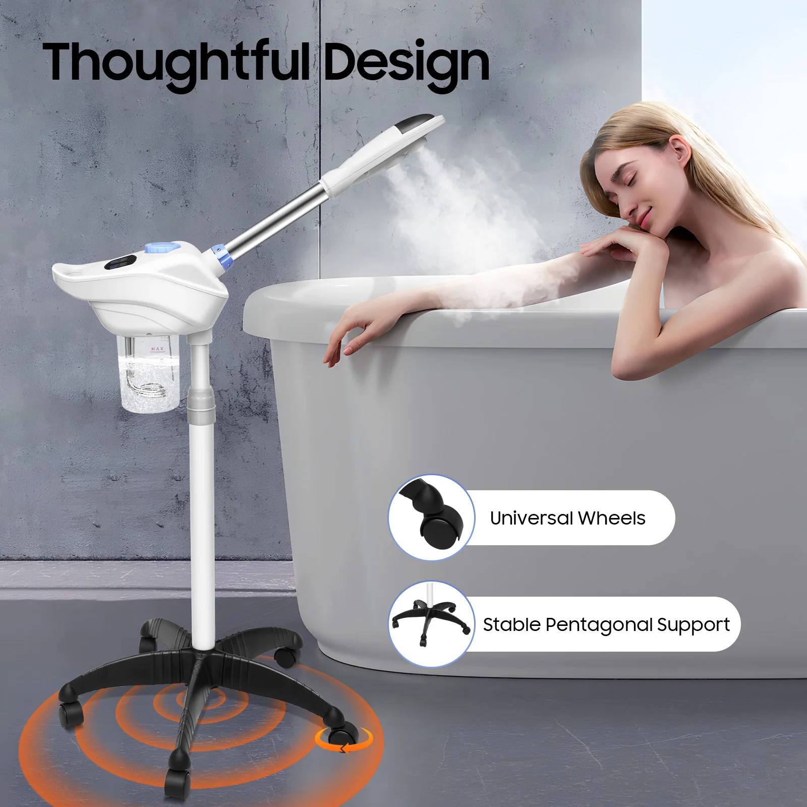 Beauty Spray Machine Hydration Herbal Skin Care Ozone Beauty Universal Wheels Warm Steam Skin Hydrated Cleansing Salons Spa — zdjęcie 5