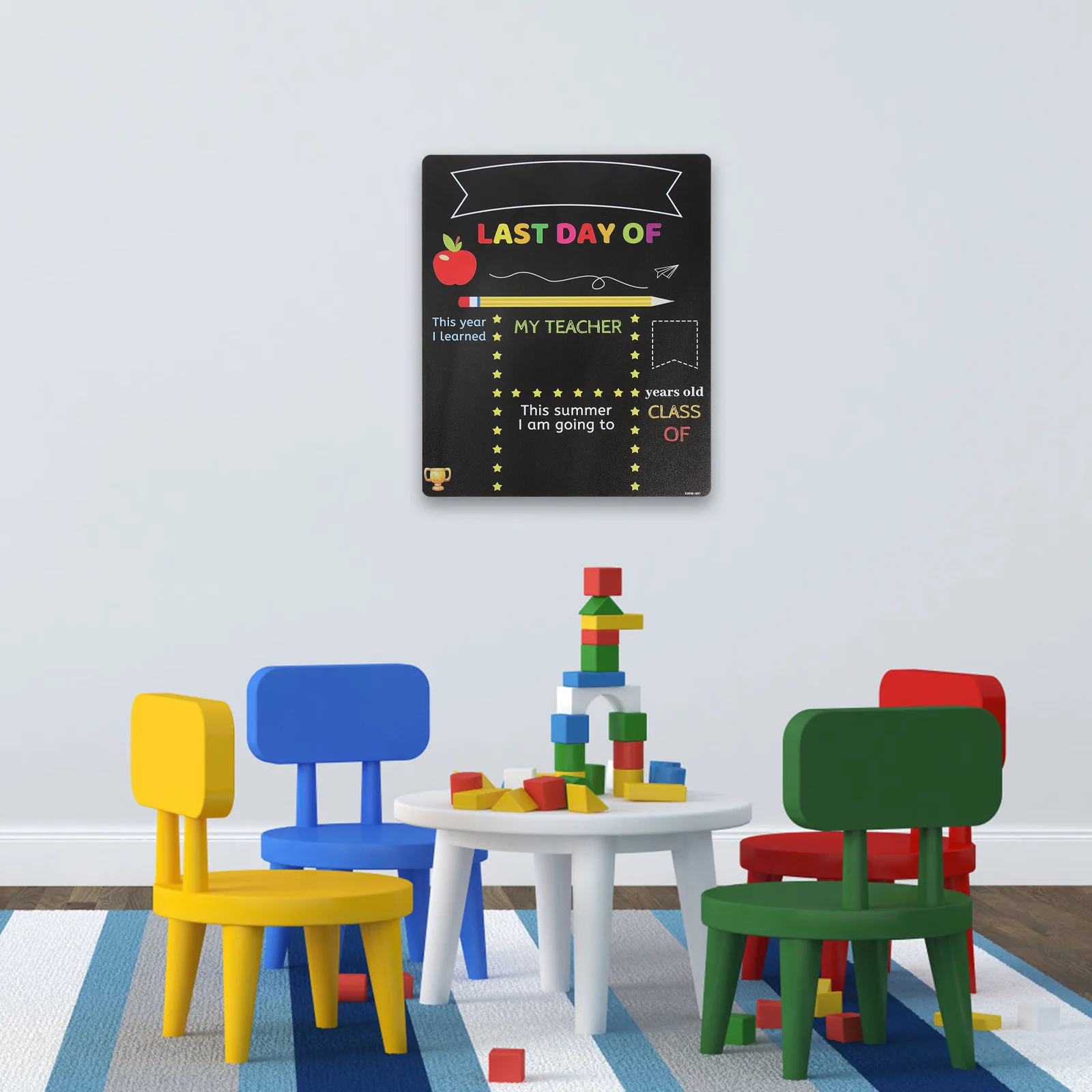 Children Accessory Double-sided School Board Kids Sign Back to Season Multi-function