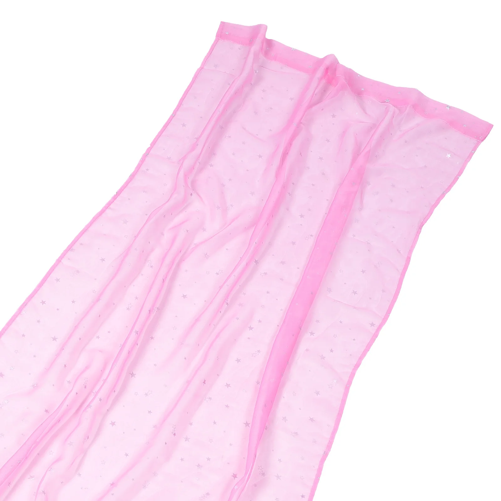 

Pink Silver Star Foil Sheer Curtains 100200cm Romantic Window Screening for Kids Room Star Voile Curtains Window Sheer