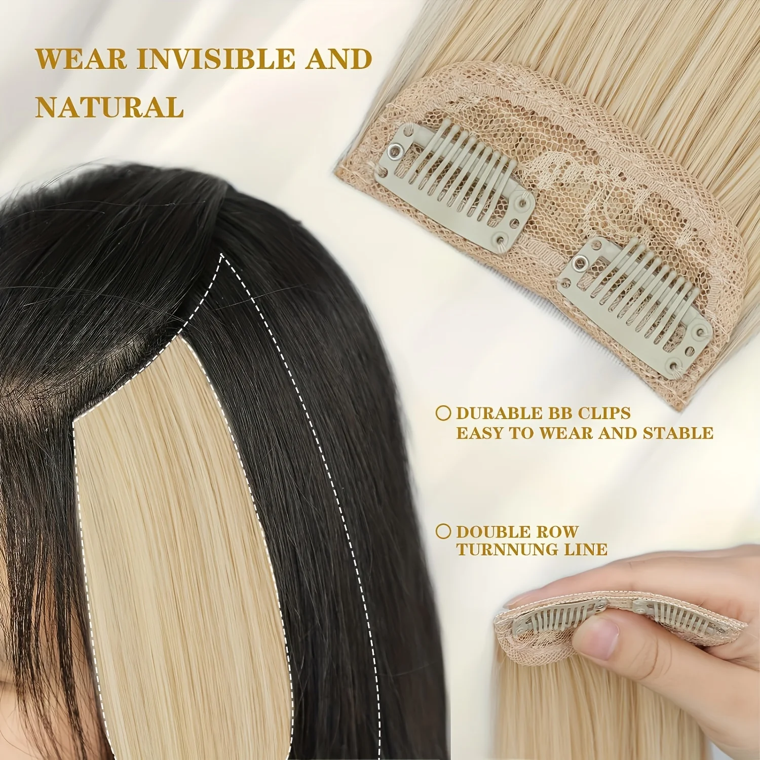 100% Human Hair Clip in Extension One Single Piece Hair Pieces 10Inch Length Clip Hair Add Hair Volume For Women