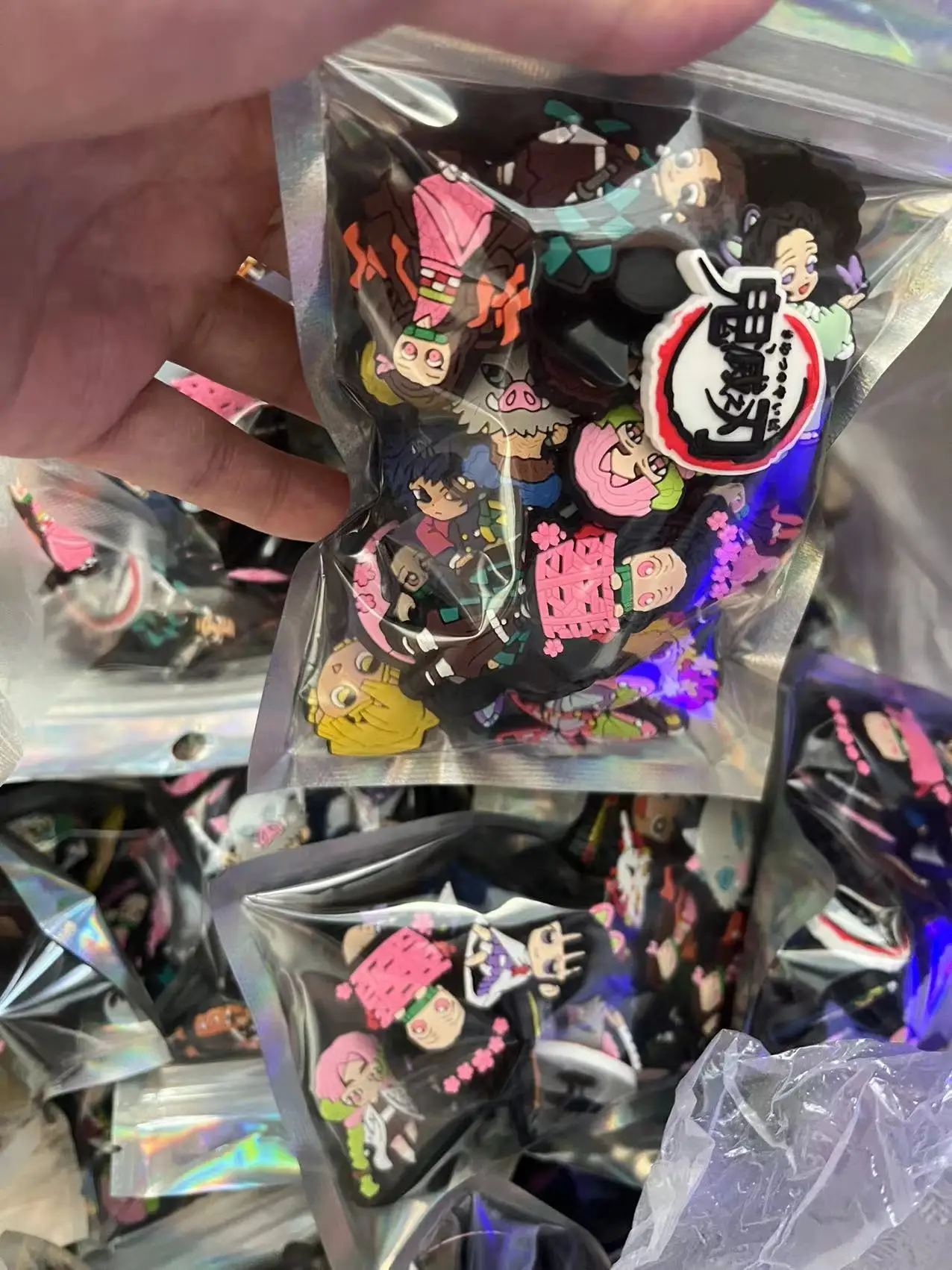 1/28pcs Demon Slayer PVC Shoe Charms Cartoon Anime Sandal Decorations for Kids Boys Party Favors Gifts