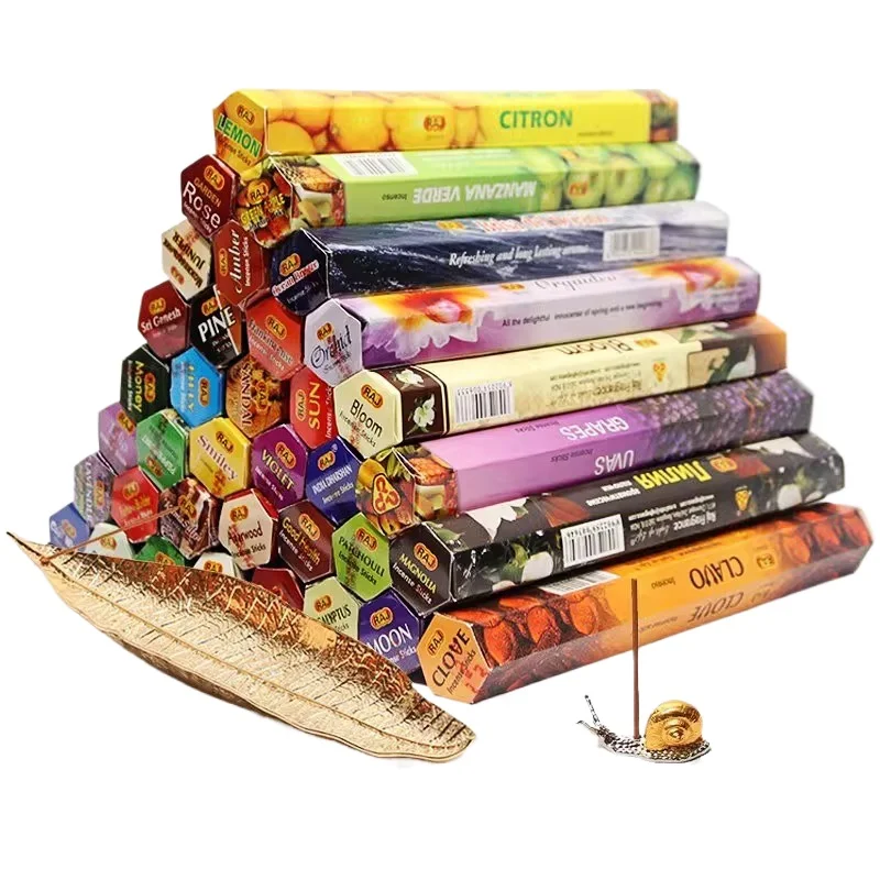 Varillas de Incienso Natural de Palo Santo Indio, Rosa, Salvia, Jazmín, Kamasutra, OUD, Fragancia Intensa para Spa, Meditación, Aromaterapia en el Hogar