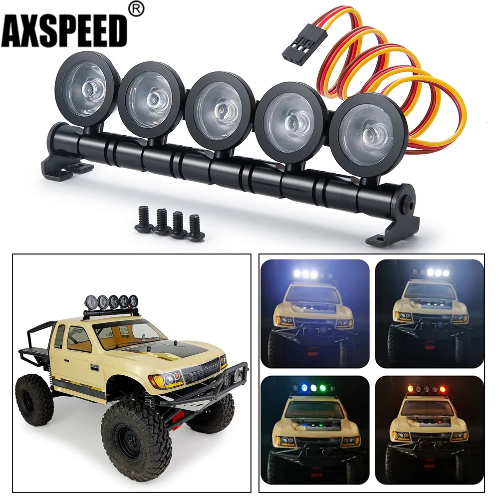 AXSPEED 4/5/6LED Roof Lamp Light Bar for 1/10 Axial SCX10 90046 SCX10 III Wrangler Gladiator TRX4 TRX6 D90 RC Crawler