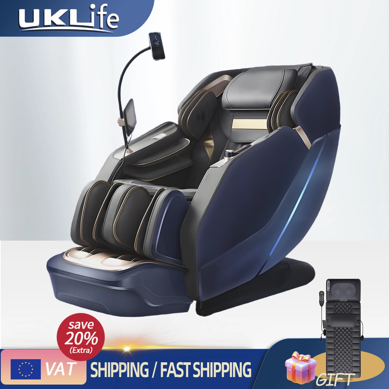 

3 Year Warranty Dual-core 4D SL-Track Zero Gravity Massage Chair full body Home 3D Thai Stretch Electric leg lift Massage Sofa