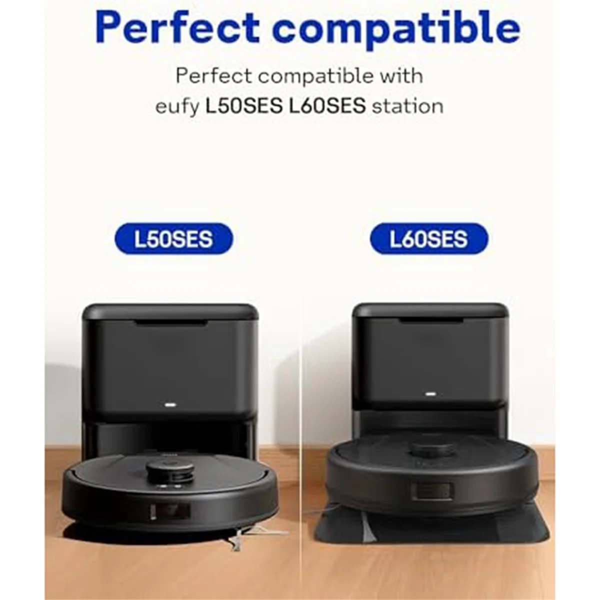 ถุงเก็บฝุ่นสำหรับ eufy L50 L60 SES, สถานีแบบ self-Empty, 10แพ็ค