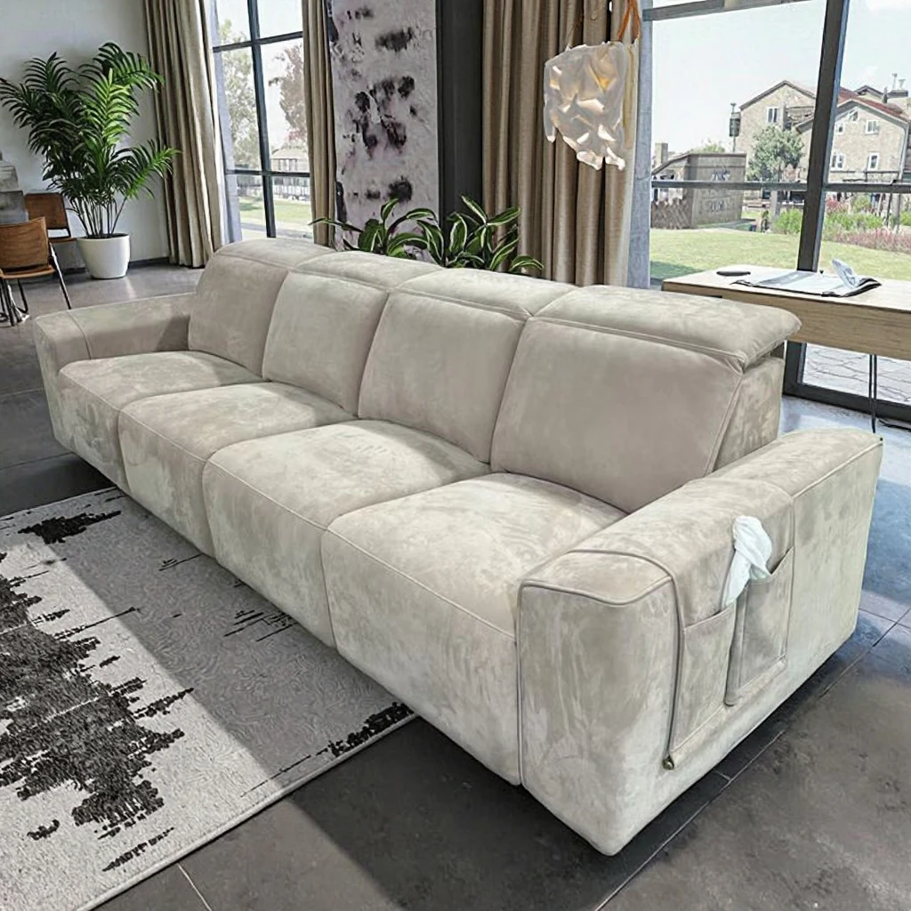 First-Class Modern Electric Combination Seats Straight Leather Sofa Home Theater Chair for Audio-Visual Room