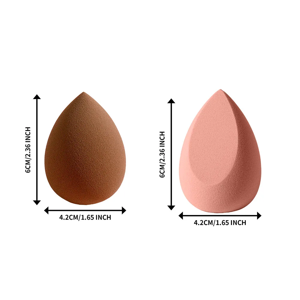 2pcs beauty eggs, non latex makeup sponge, dry and wet dual-use, suitable for liquid powder of powder cream