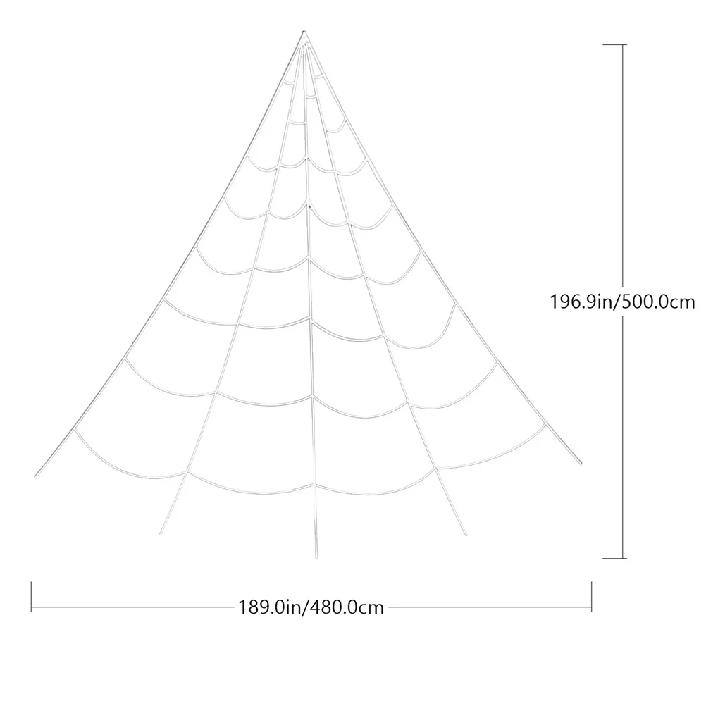 Grand Triangle toile d'araignée décoration Durable Polyester blanc Halloween extérieur toile d'araignée accessoire fête effrayant toile d'araignée accessoire