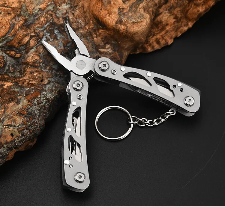 Mini Multifunktionale Messer Zange Outdoor Tragbare Kombination Werkzeug Zange EDC Klapp Schlüsselbund Tasche Messer Zange – Detail 6