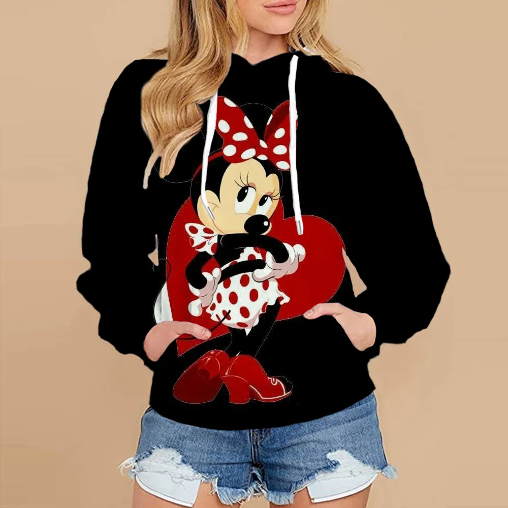 Disney Mickey Minnie Mouse Hoodies Sweatshirts Men Women Fashion Casual Cool Pullover Boys Girls Harajuku Street Hoodies