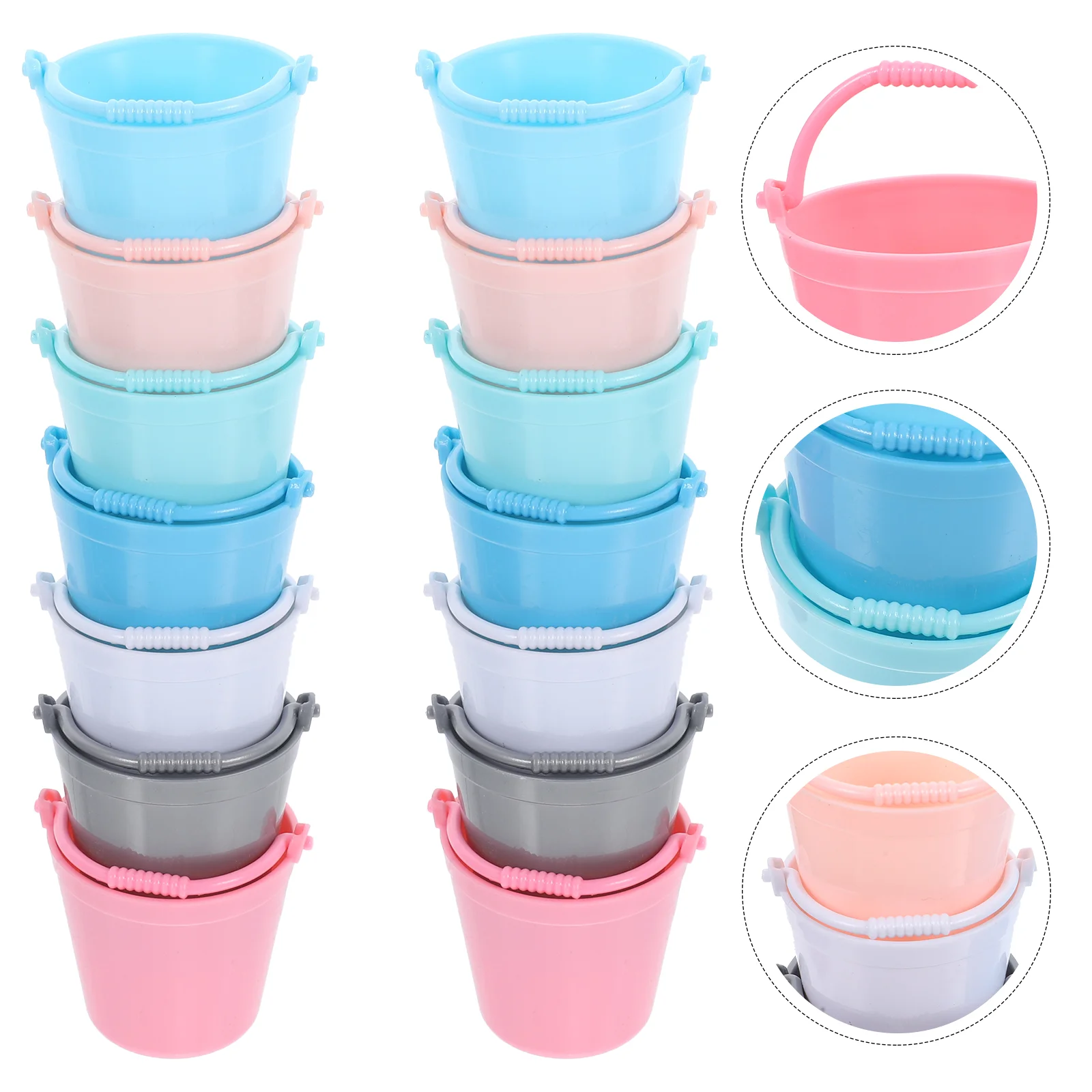 

14 Pcs Small Bucket Sand Toy Baby Toys Kids Water Miniature Room Scene Props