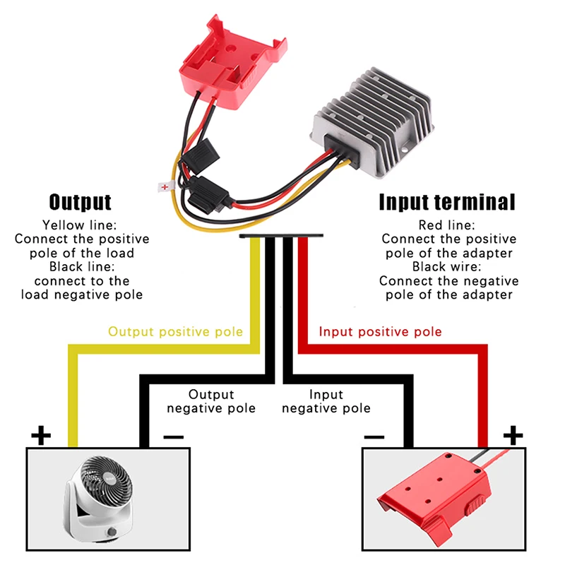 

DC 12V 20A 240W Inverter Automatic Buck Converter 18V To 12V Step Down Converter For M18 Power Wheel Battery Adapter