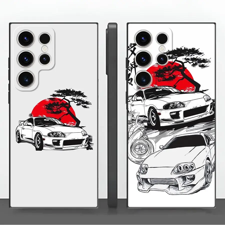JDM Sport COOL Car Case for Samsung Galaxy S26 S21 FE S10 S9 S23 S24 Plus S20 S25 Ultra Note 20 Ultra 8 9 10 Funda Phone Cover