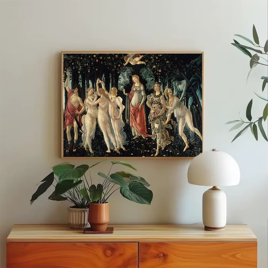 Botticelli Primavera Painting Print Wall Art Decor frameless Renaissance Art Picture Home Living Room Canvas