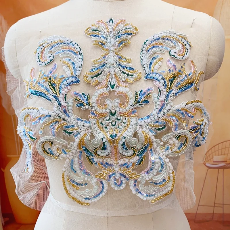 Super Heavy Duty Metal Colorful Sequin Bead Embroidery Lace Perfect for Clothing Accessories Sets High Quality and Eye Catching