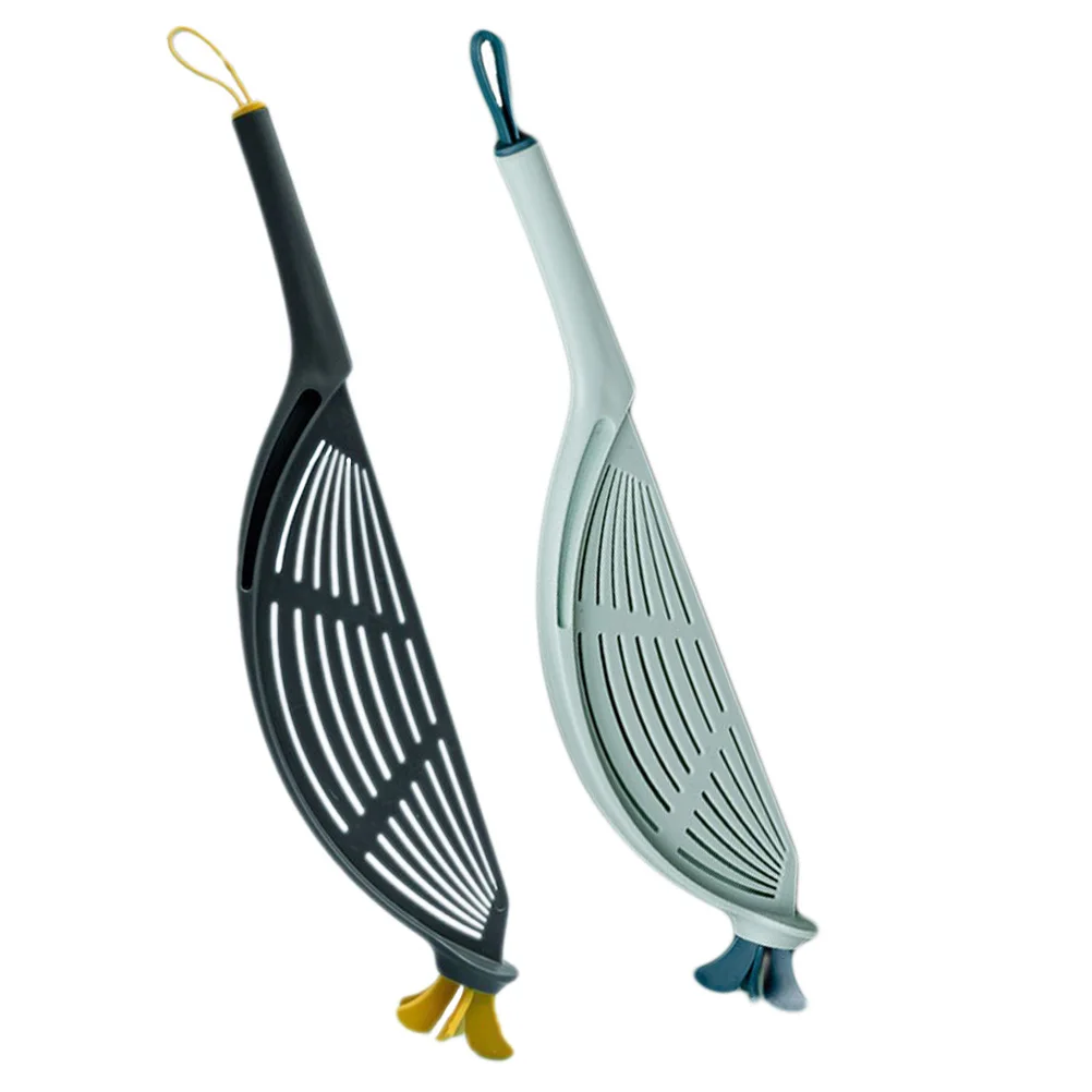 

2Pcs Rice Strainer Spoon Wash Colander Plastic Filter Baffle for Kitchen Sink Efficient Drainage Eco Friendly Lightweight