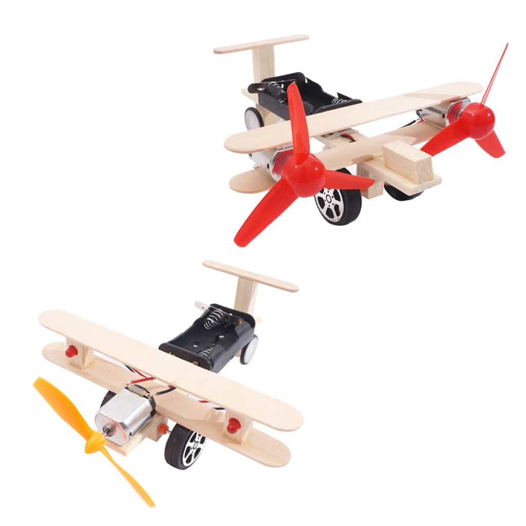 

DIY Wind Power Glide Plane Model Kit Wood Physical Science Experiments Toy