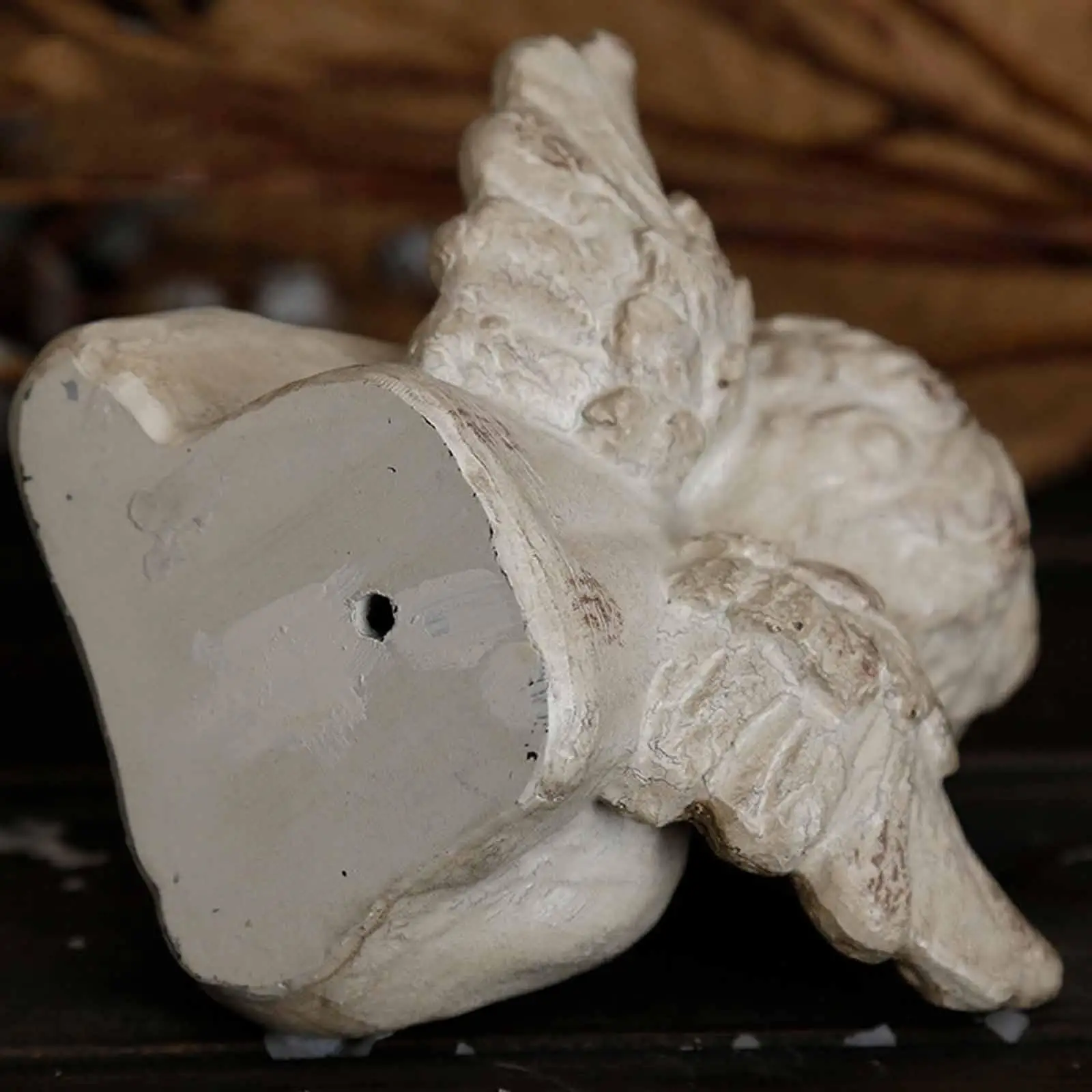 Rustic Angel Candle Stand Resin Candlestick Holder for Taper Candles European Retro Decor Farmhouse Mantle Fireplace Wedding