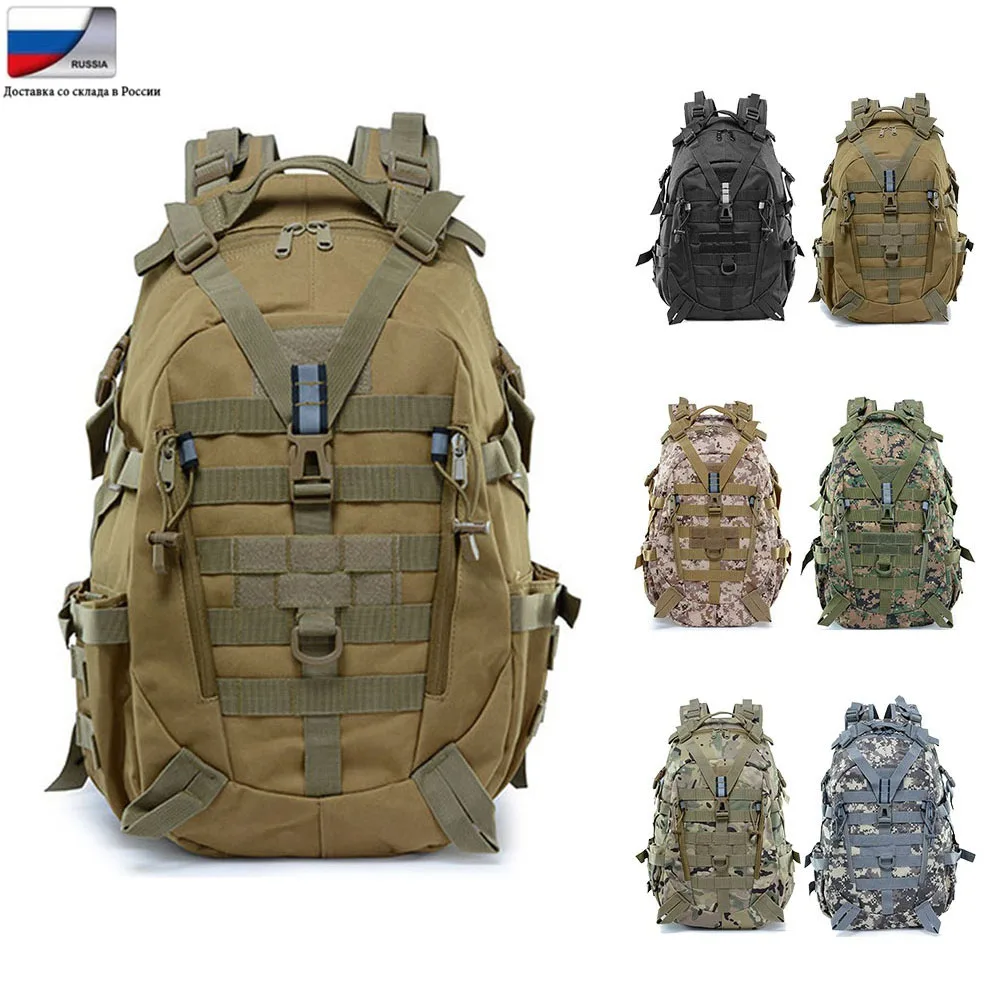 Grande capacidade tática militar Camo mochila, saco de esportes ao ar livre, caminhadas Daypacks para camping, caminhadas, escalada