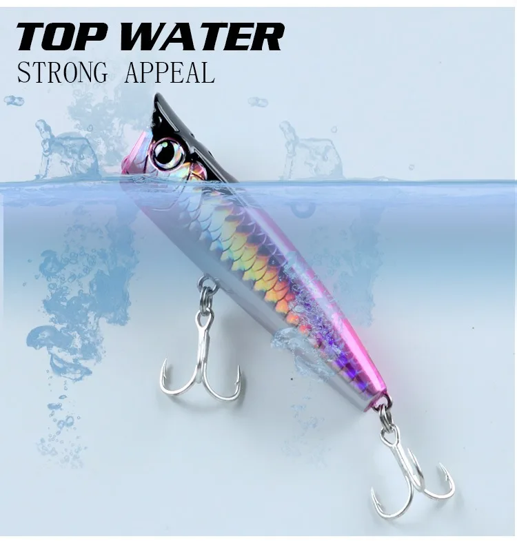 Swolfy 4 قطعة 8.5 جرام 15 جرام 22 جرام 30 جرام بوبر الصيد إغراء العائمة عيون ثلاثية الأبعاد الاصطناعي المتذبذب سويم المياه المالحة سطح الصيد #3