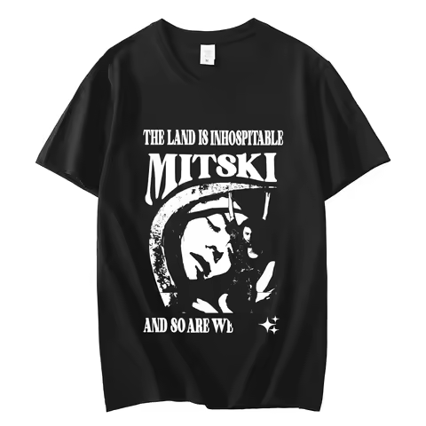 Singer Mitski Album Art Graphic T Shirts Men's Women's Fashion Vintage Aesthetics T-shirt Casual Comfort Pure Cotton T-shirts