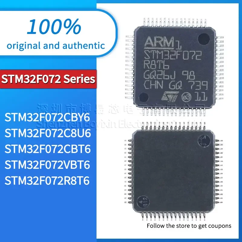 

Original genuine STM32F072CBY6 STM32F072C8U6 STM32F072CBT6 STM32F072VBT6 STM32F072R8T6 LQFP