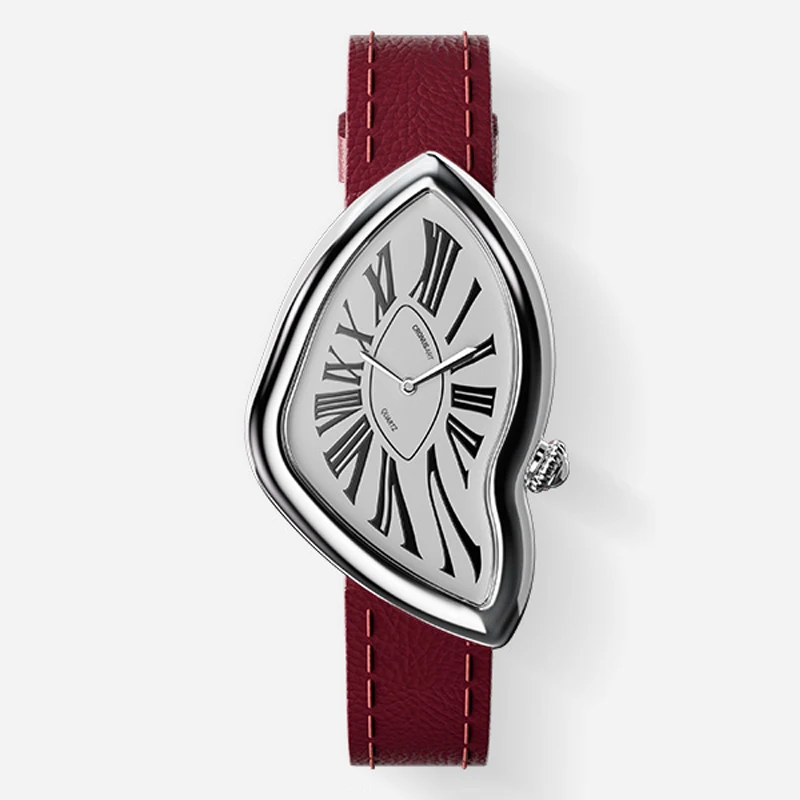 CRONUSART Women Quartz Watch 28mm*46mm Luxury Ladies Wristwatch Irregular Case Crystal Glass Thickness 8.1mm