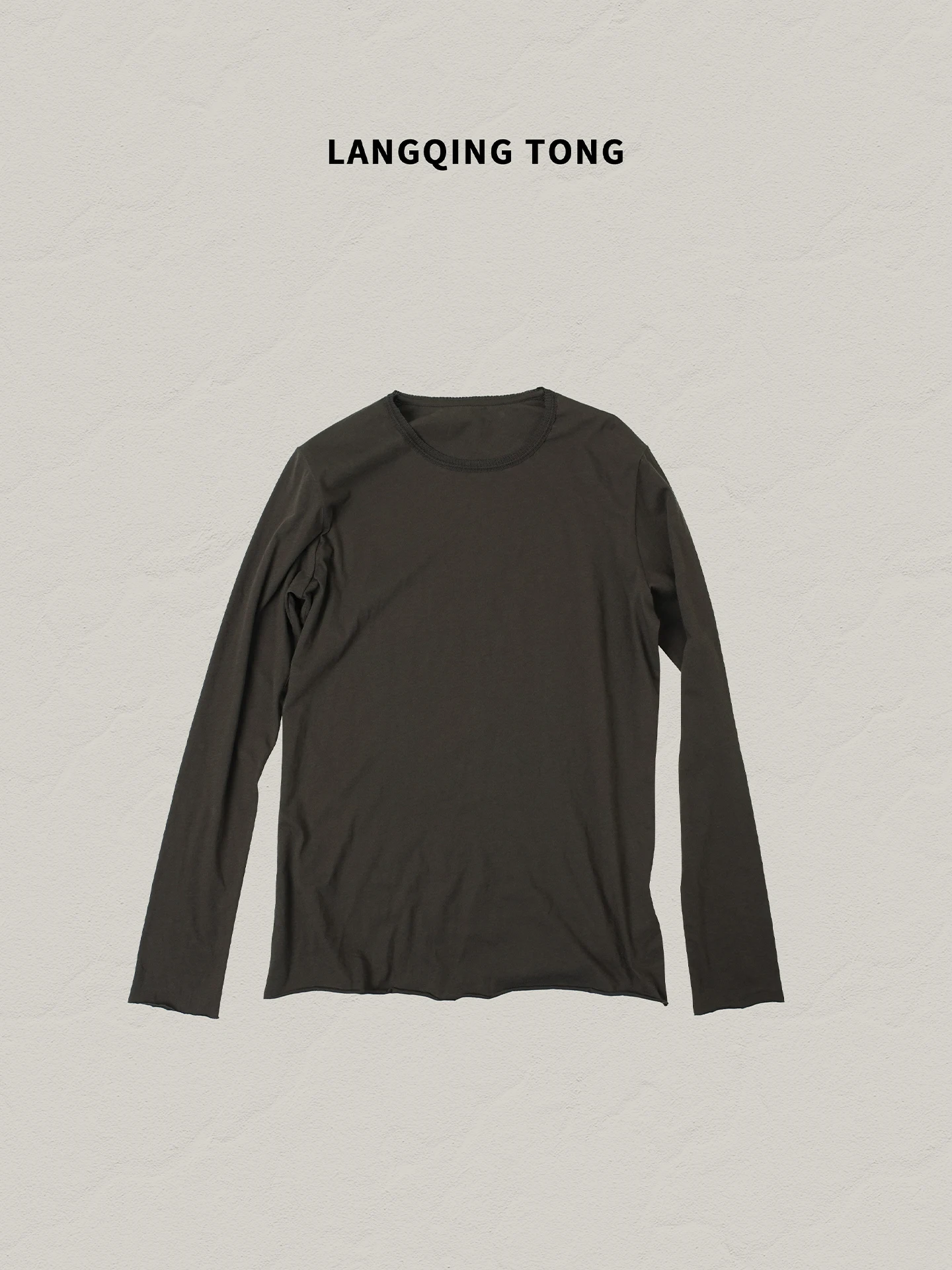 Zhou Xiaoya Camiseta de manga larga de algodón puro para mujer, estilo informal, cuello redondo simple, holgada, versátil, novedad de verano, doble color