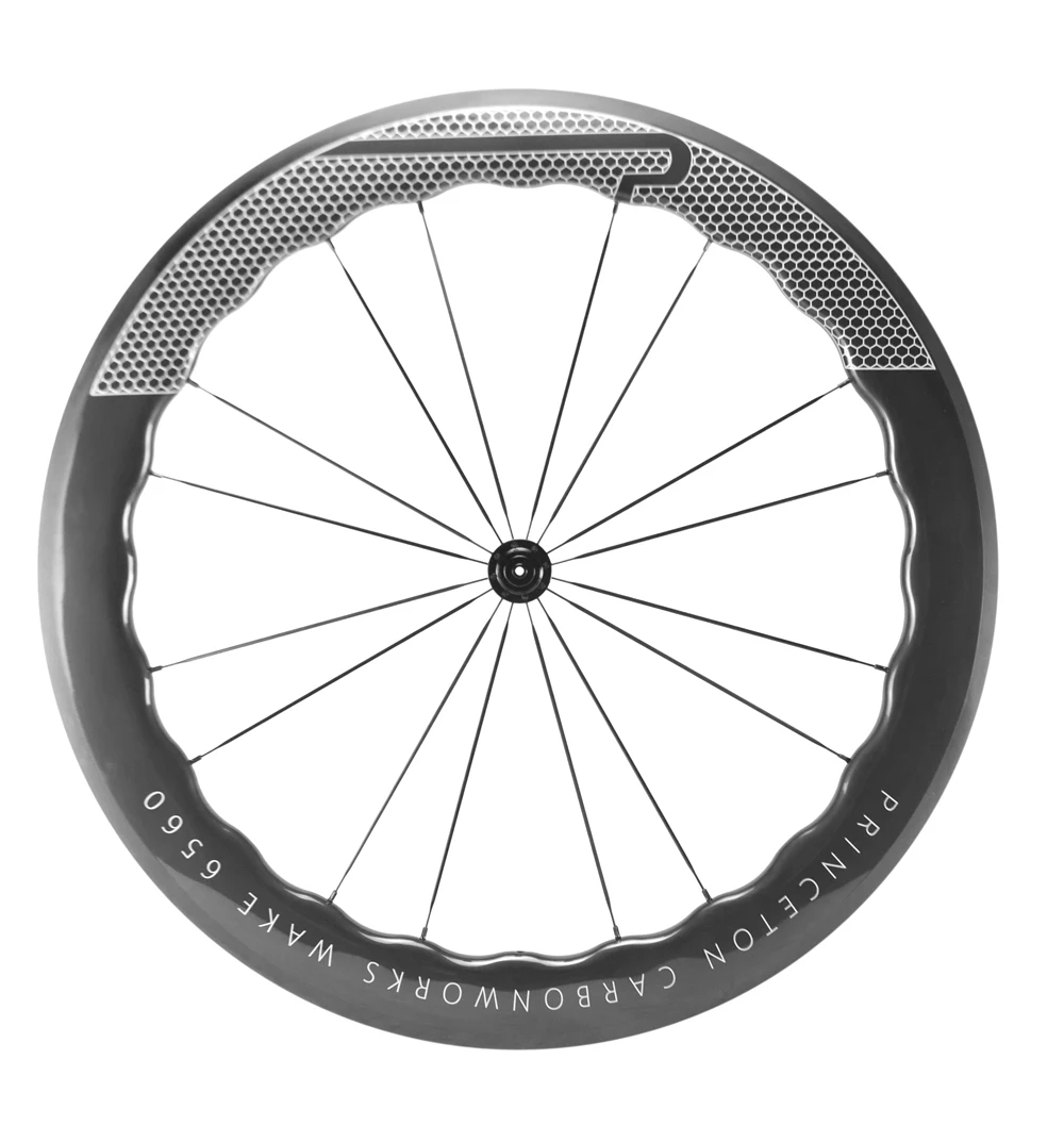 Princeton 6560 grey decal Carbon Road Bike Wheelset, V Brake Tubeless,  Wheels, UD Glossy Gold, Silver, Black Logo, 700C, 6560