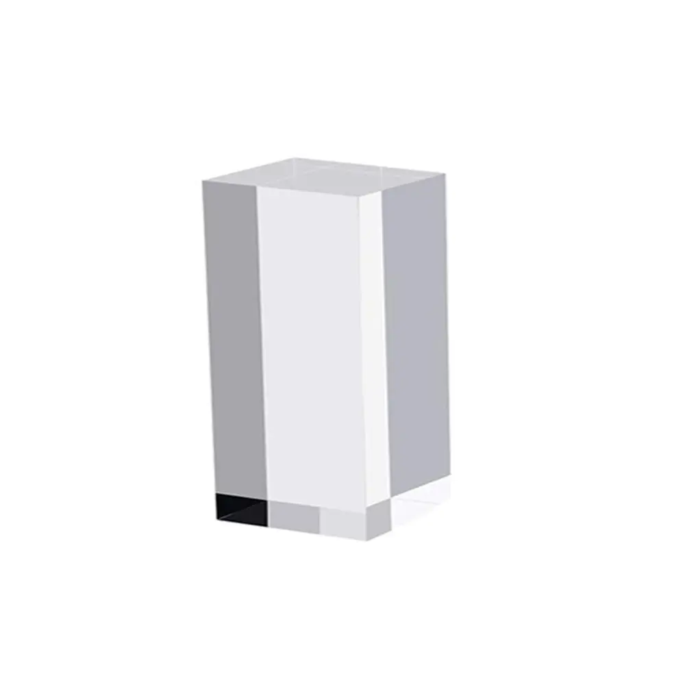 

Solid Jewelry Display Riser Stands Polished K9 Crystal Acrylic Cube Display Stand Block Stereoscopic Thickness Crafts Pedestals