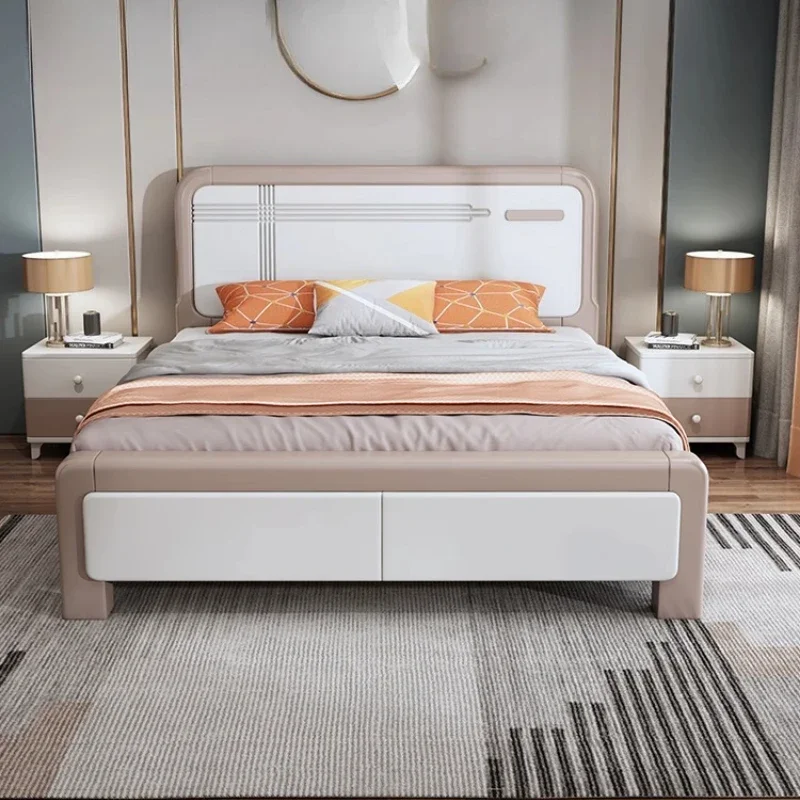

Luxury Queen Bed King Size Wooden Storage Design Capsule Modern Bed Sun European Beauty Simple Camas De Casal Home Furniture