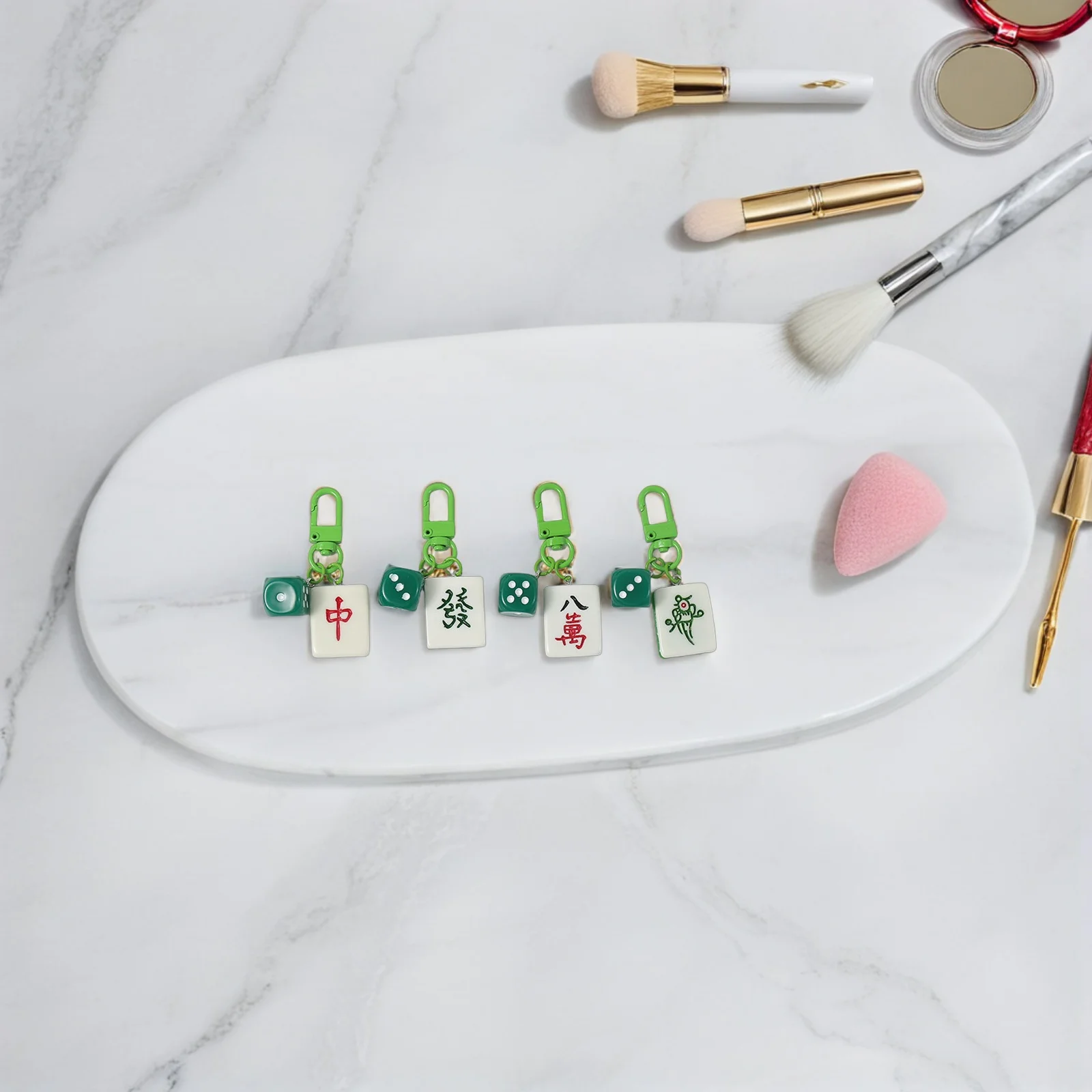 

4 шт., подвеска-маджонг, подвески, красный брелок Cai, украшение для сумки для рюкзака, кошелька, вечерние милые аксессуары для маджонга