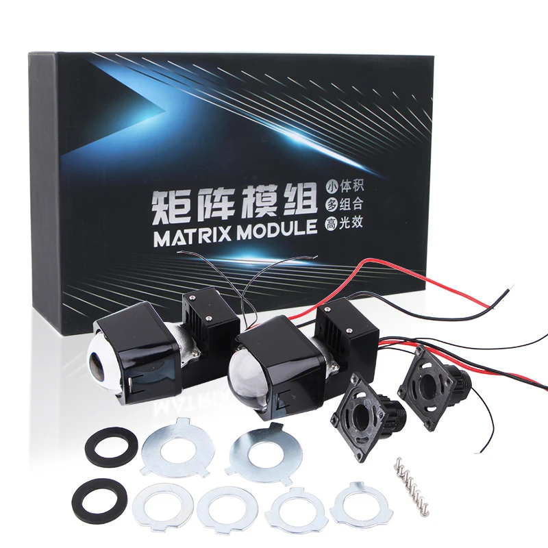 

1.5 LED Matrix Lens H4 H7 9005 Universal Headlight Accord Model 35W High Low Beam Bi LED Projector Laser Headlight