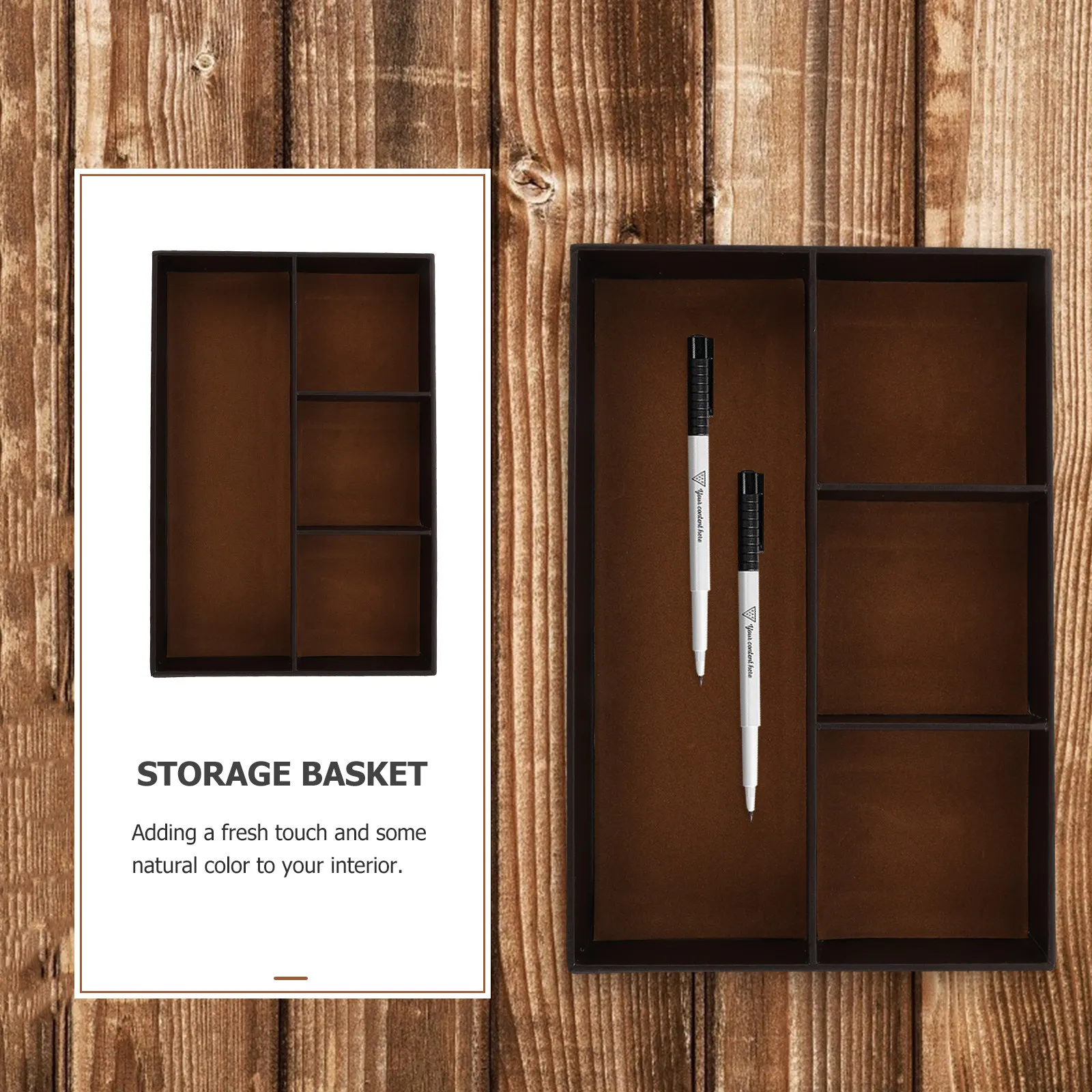 

Многофункциональный органайзер для хранения украшений, 1 шт., настольная корзина с несколькими отделениями, подставка для столовых приборов для кухни и офиса