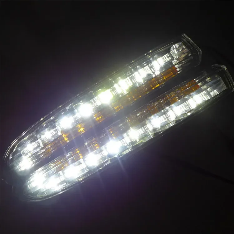 2PCS LED DRL Daytime Running Lights with Turnnig Yellow signal Lights For VWVolkswagen Passat CC 2009 2010 2011 2012 view 2
