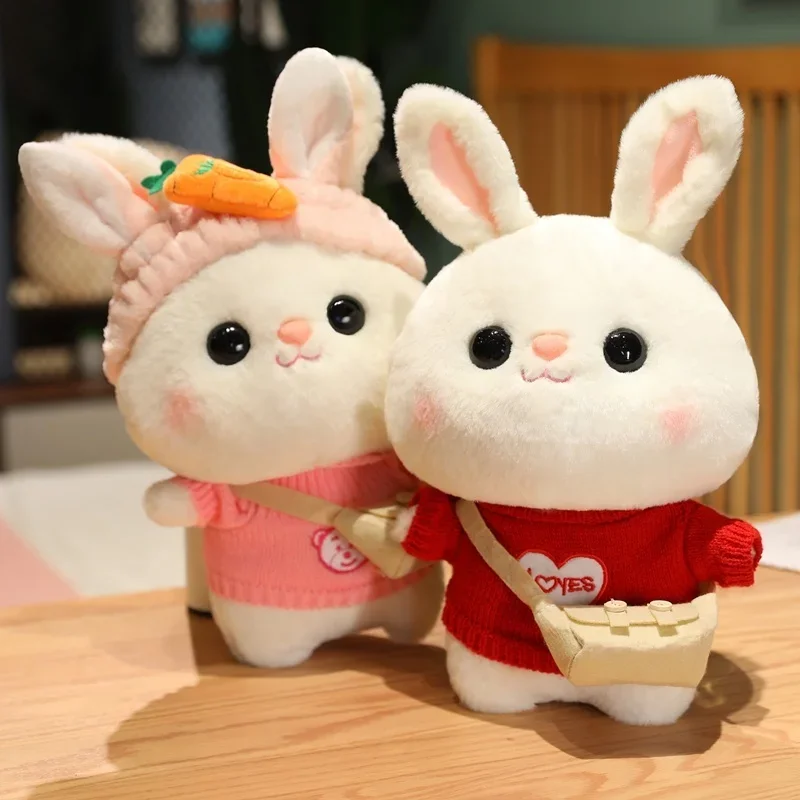 Kawaii LaLafanfan Cafe Rabbit Plush Doll Cute Cartoon Bunny Plush Toys Soft Stuffed Animal Kids Doll Birthday Gifts For Girls